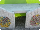 MVTB 1523. Flower bench with triangle legs