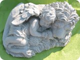 MVR 1421. Angel laying with lion and lamb